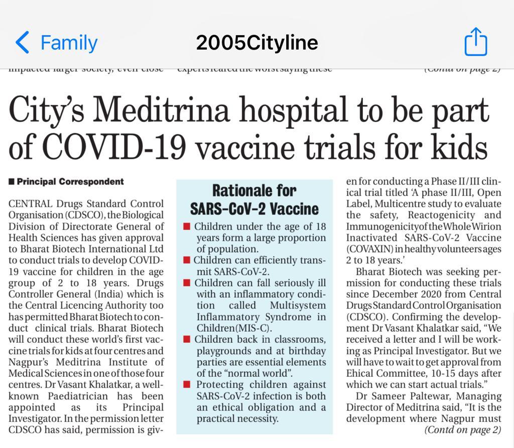 Covid recovery- Meditrina hospital(best multispeciality hospital in nagpur)